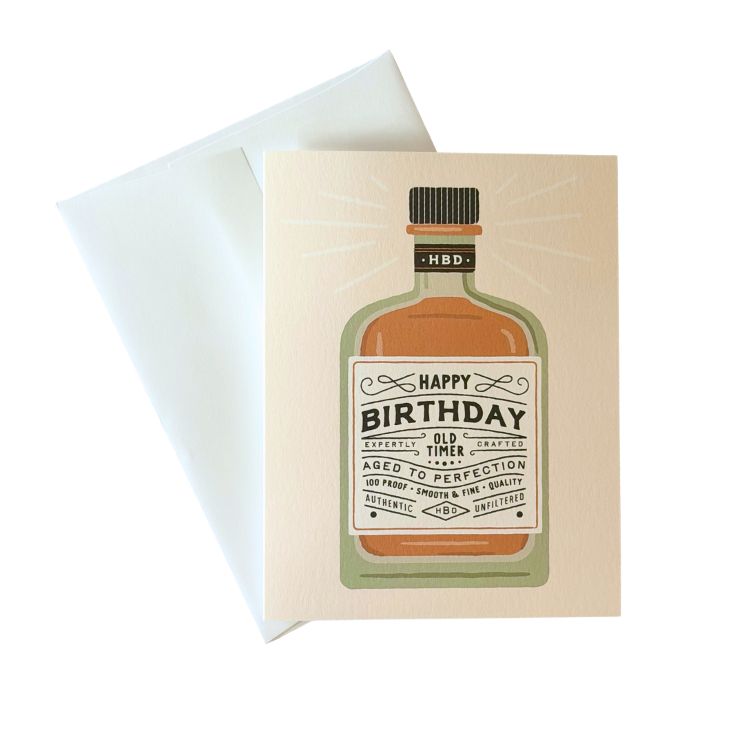 Old Timer Whiskey Birthday Card