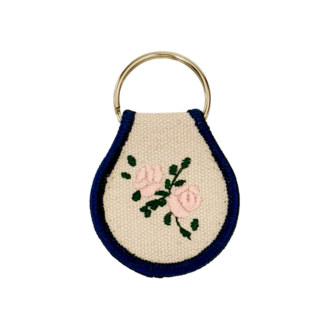 Pink Floral Keychain