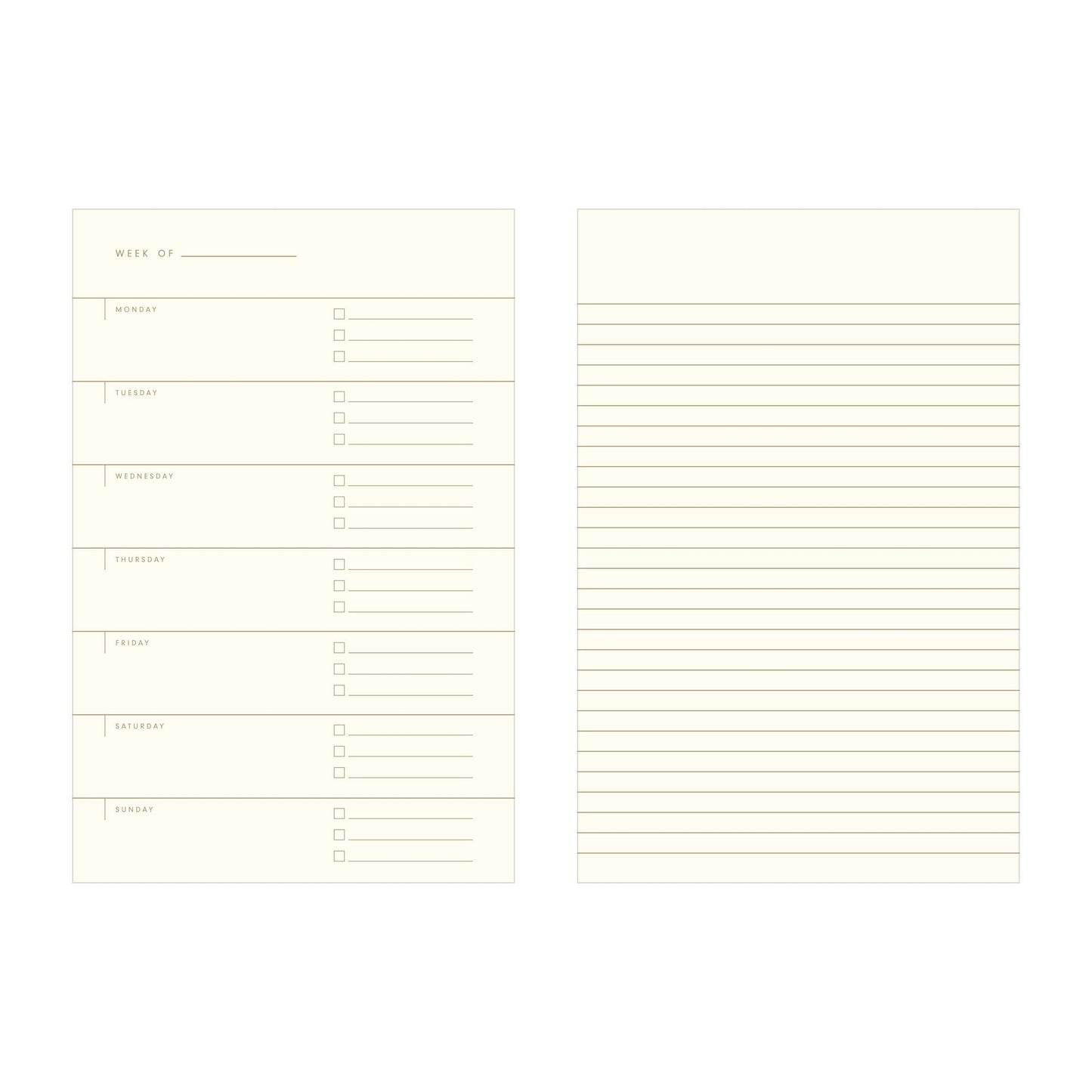 Grid Undated Daily Planner Journal