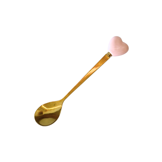 Pink Ceramic Heart Spoon