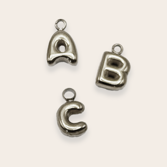 Silver Letter Charms