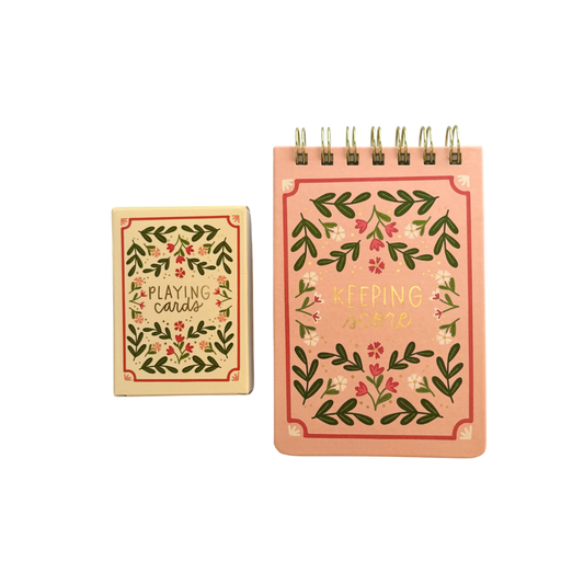 Aesthetic Game Set - Playing Cards & Notebook