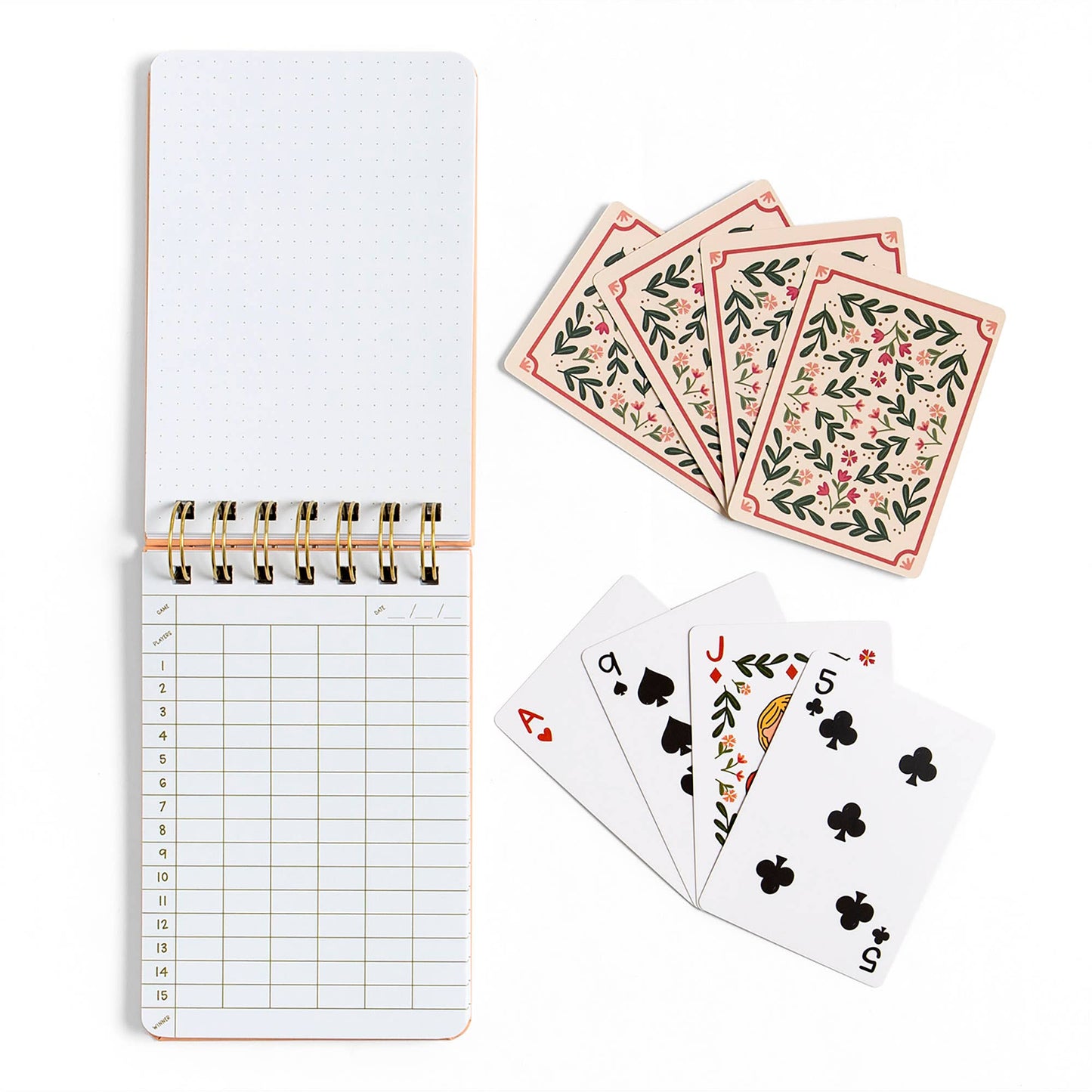 Aesthetic Game Set - Playing Cards & Notebook