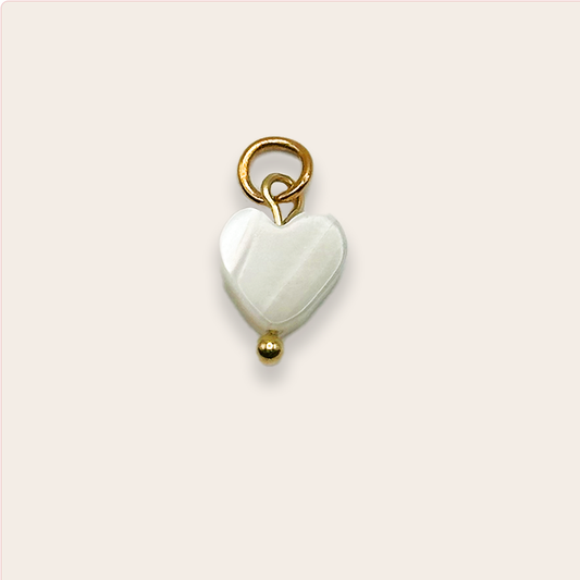 Pearl Heart Charm