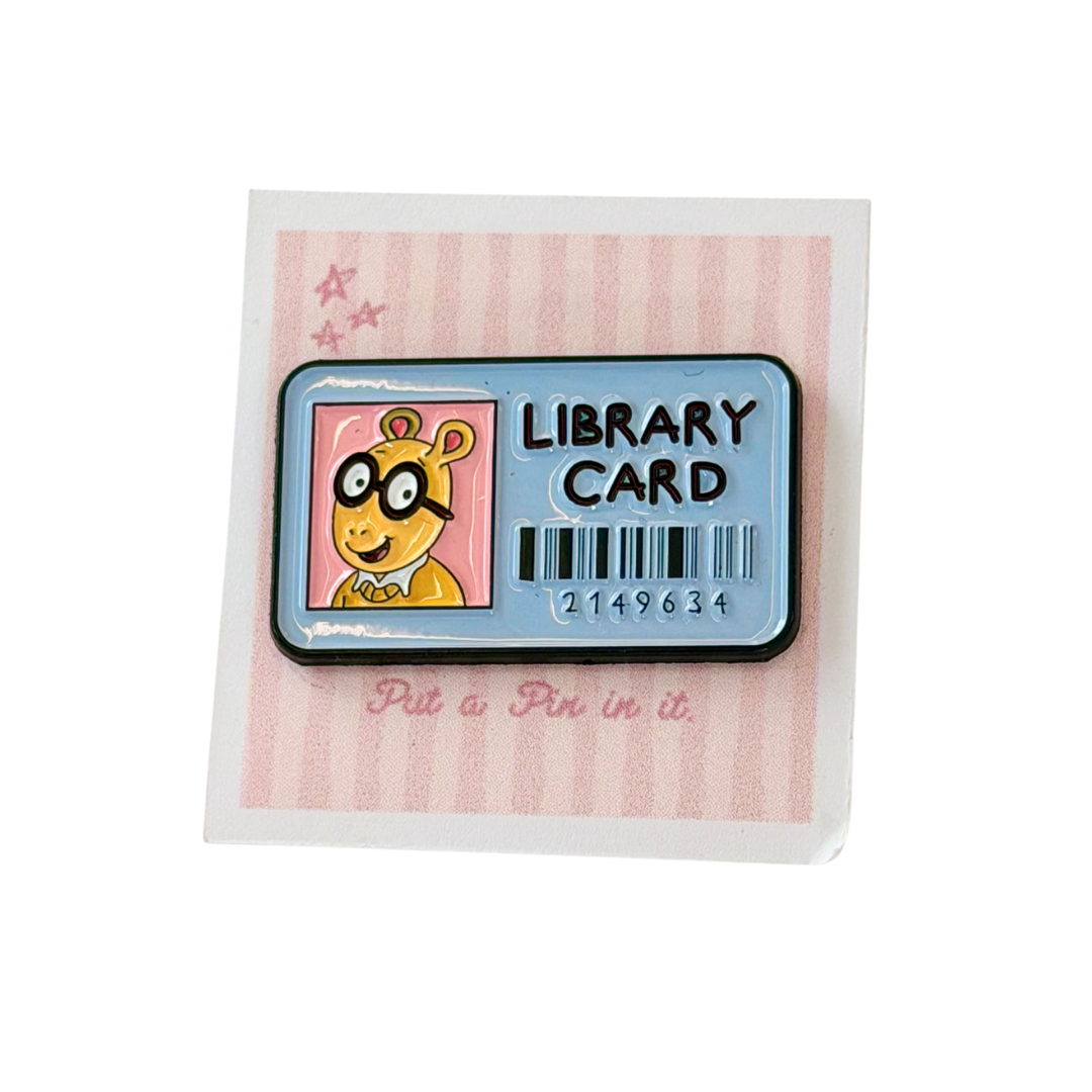 Arthur Library Card Enamel Pin