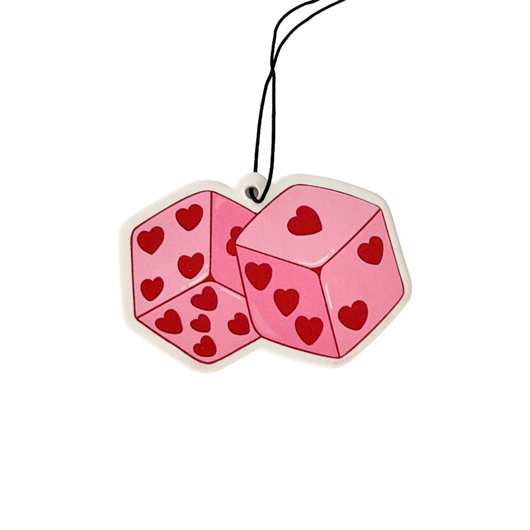 Pink Dice Air Freshener