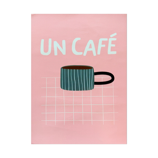 Pink Un Café Poster