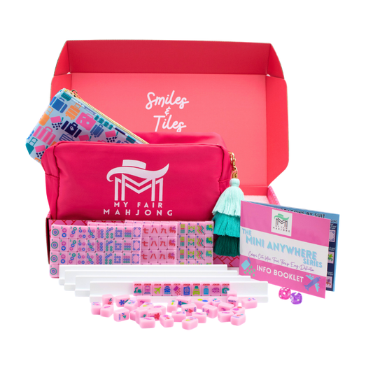 Mini Pink Mahjong Travel Set