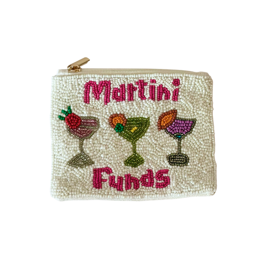 Martini Funds Beaded Coin Purse