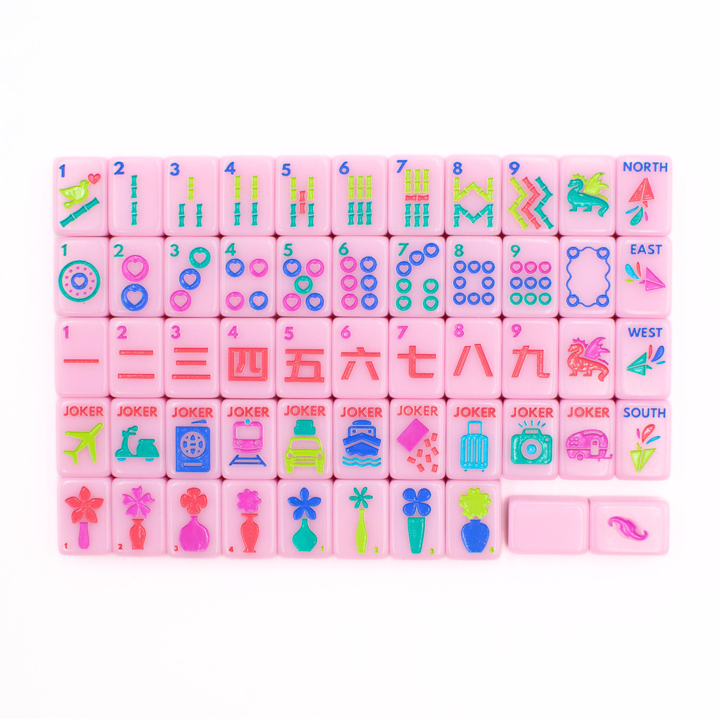 Mini Pink Mahjong Travel Set