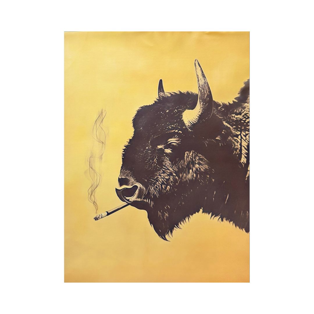 Smoking Buffalo Poster