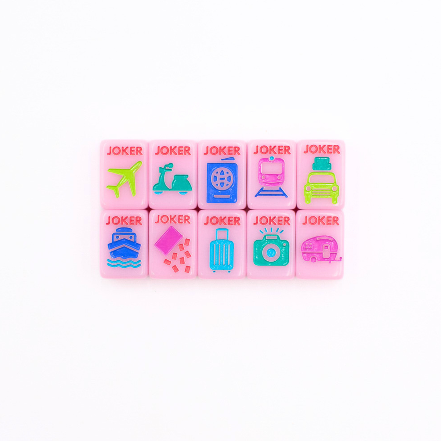Mini Pink Mahjong Travel Set