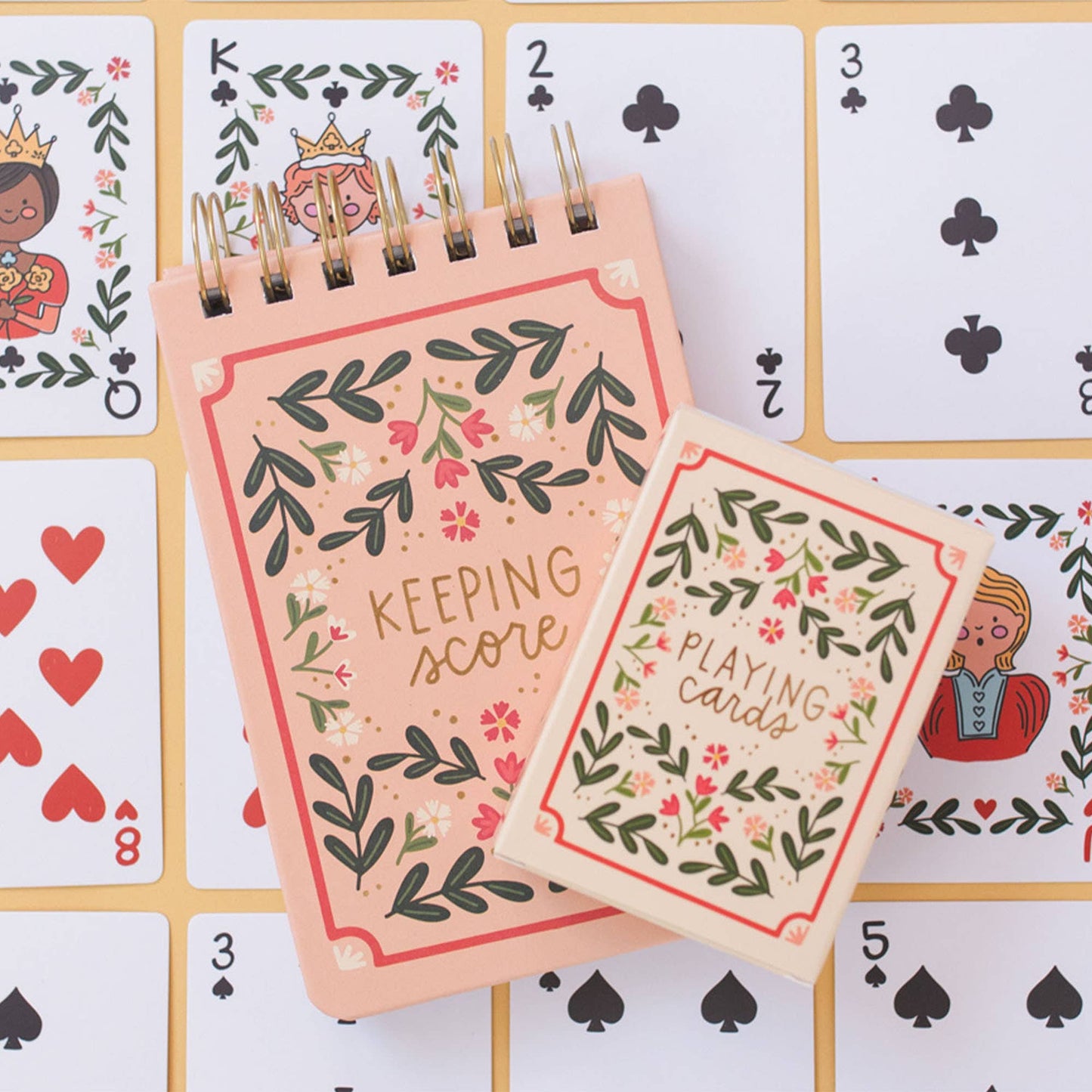 Aesthetic Game Set - Playing Cards & Notebook
