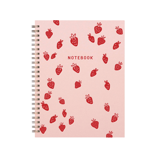 Strawberry Pattern Lined Journal