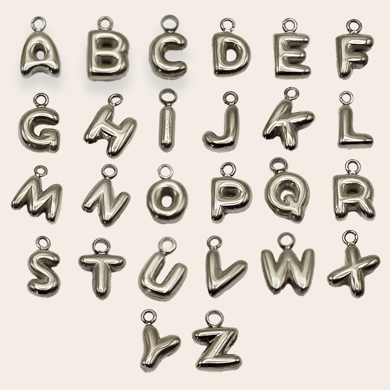 Silver Letter Charms