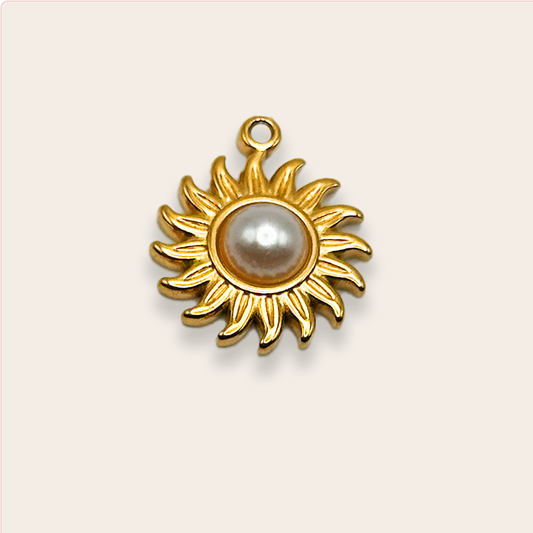 Pearl Sun Charm