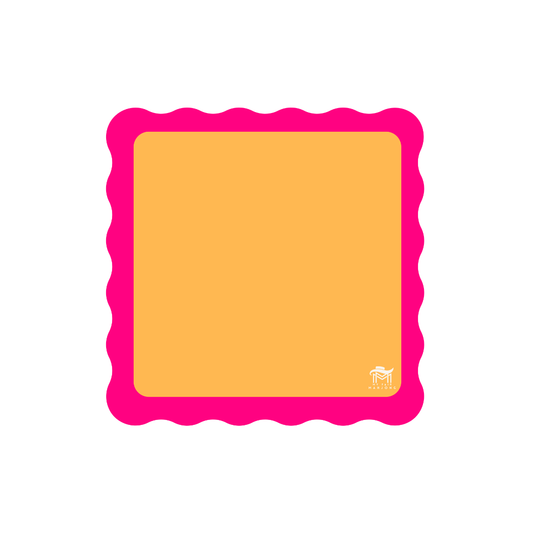 Mini Orange & Pink Scallop Mahjong Mat