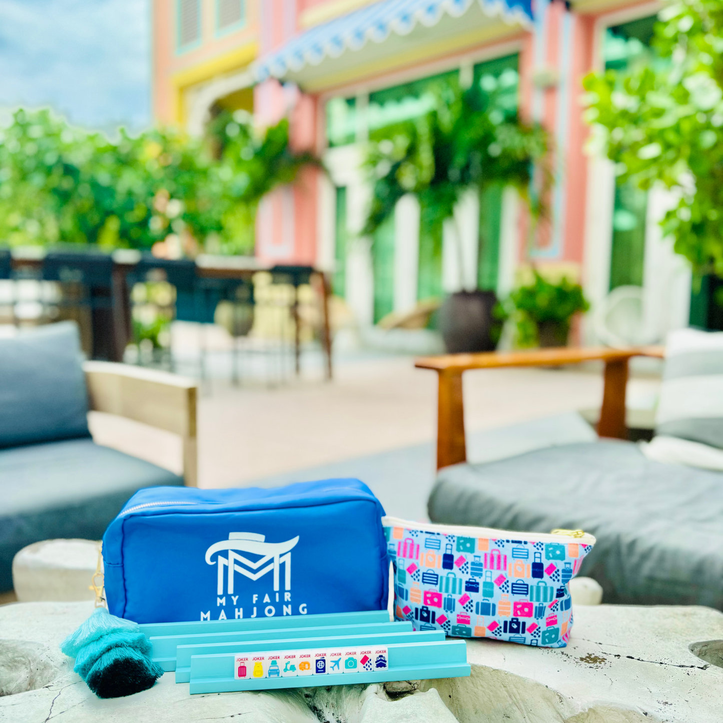 Mini White Mahjong Travel Set