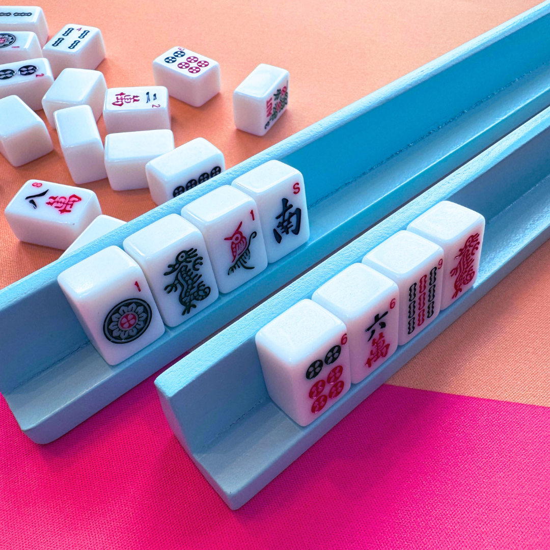 Mini Orange & Pink Scallop Mahjong Mat