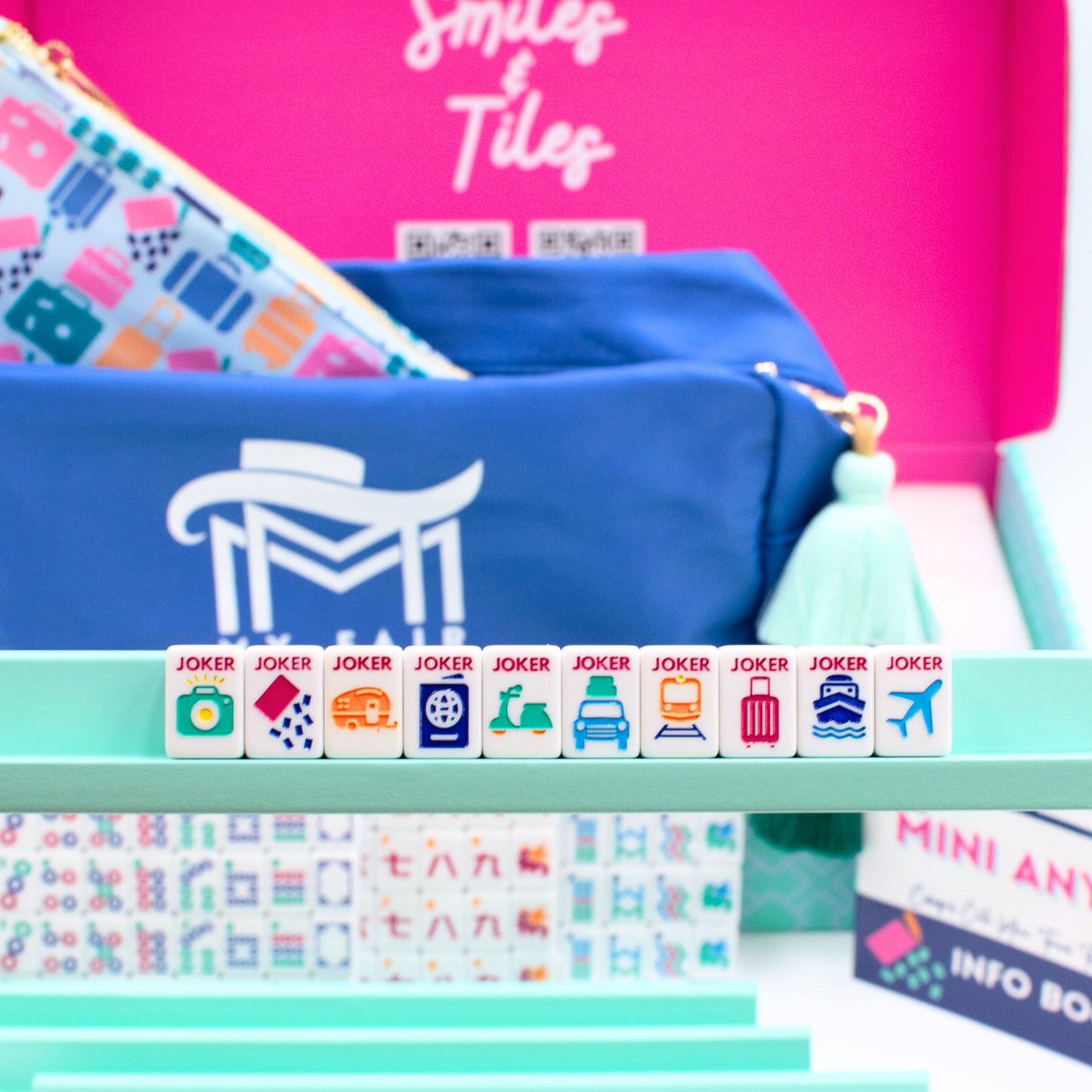 Mini White Mahjong Travel Set