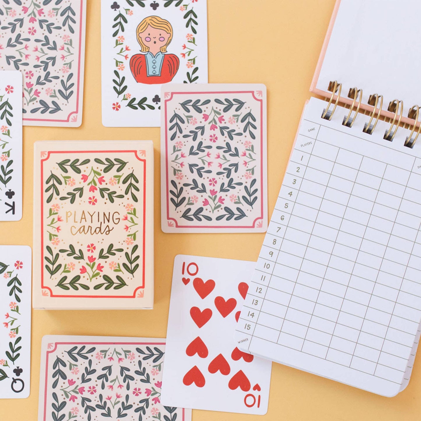 Aesthetic Game Set - Playing Cards & Notebook